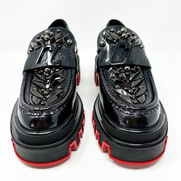 Christian Louboutin x Marvel The Amazing Loubi Patent Leather Loafers Size 37.5 - Picture 4 of 12